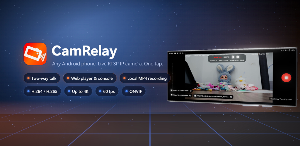 CamRelay - RTSP Live IP Camera preview