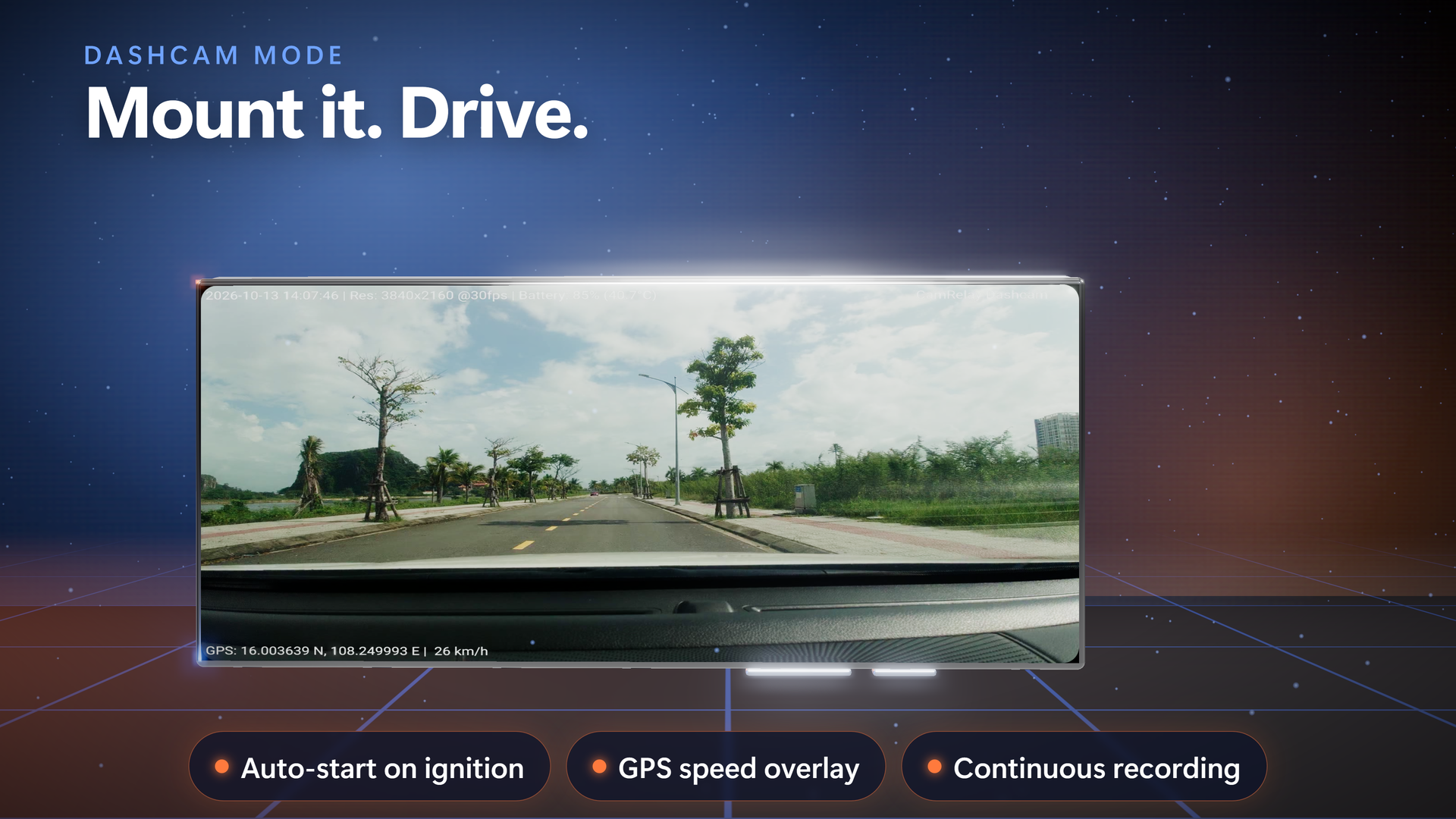 CamRelay - Use as a 4K dashcam