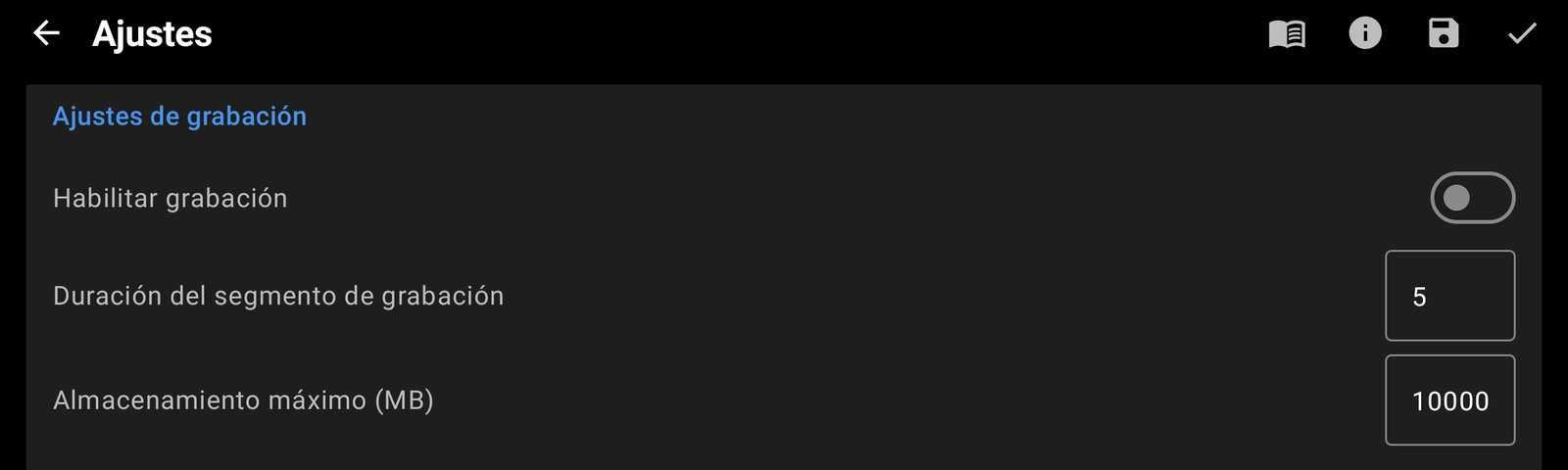 Grabación MP4 en el móvil