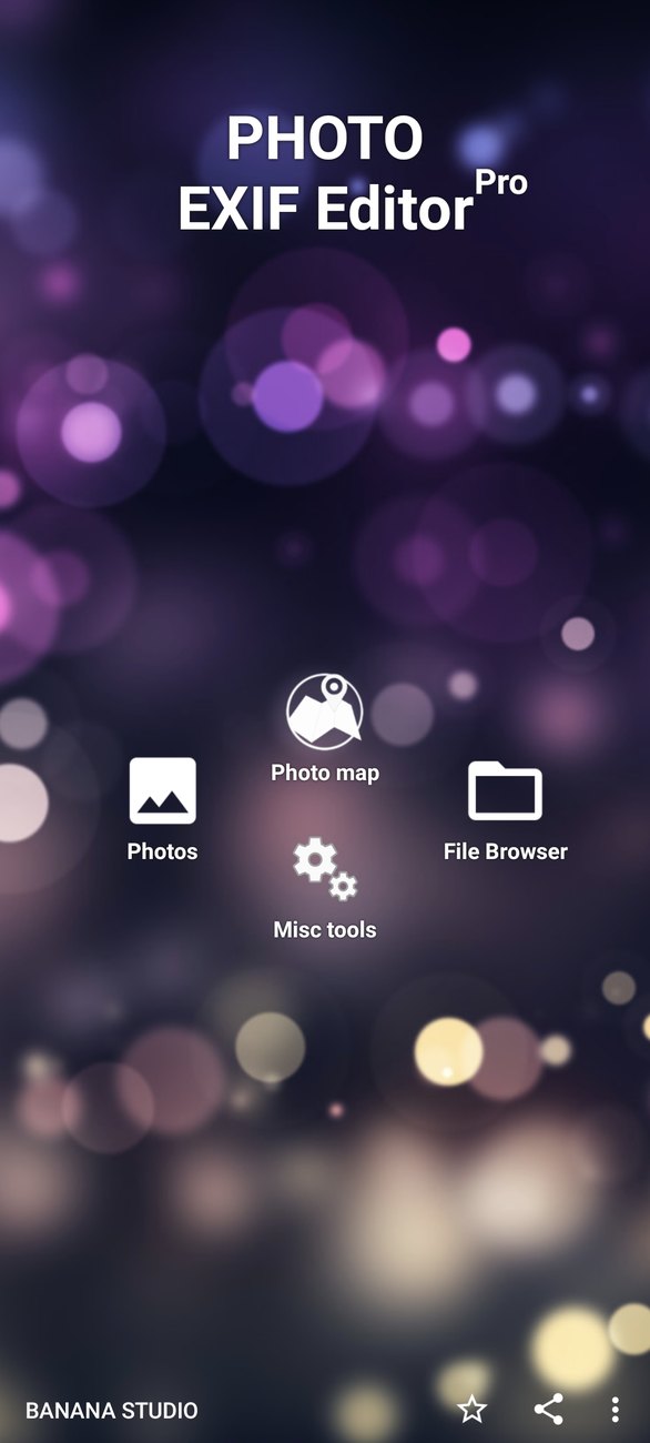 Photo EXIF Editor 2.6.0: a tela inicial