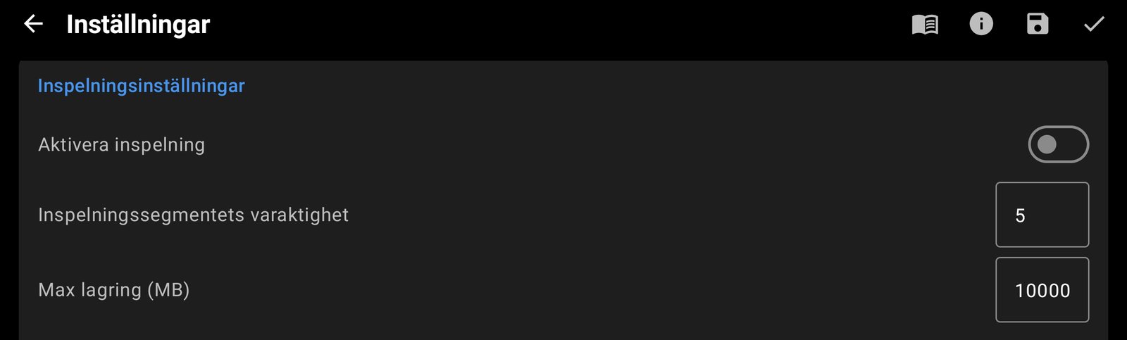 MP4-inspelning på mobilen