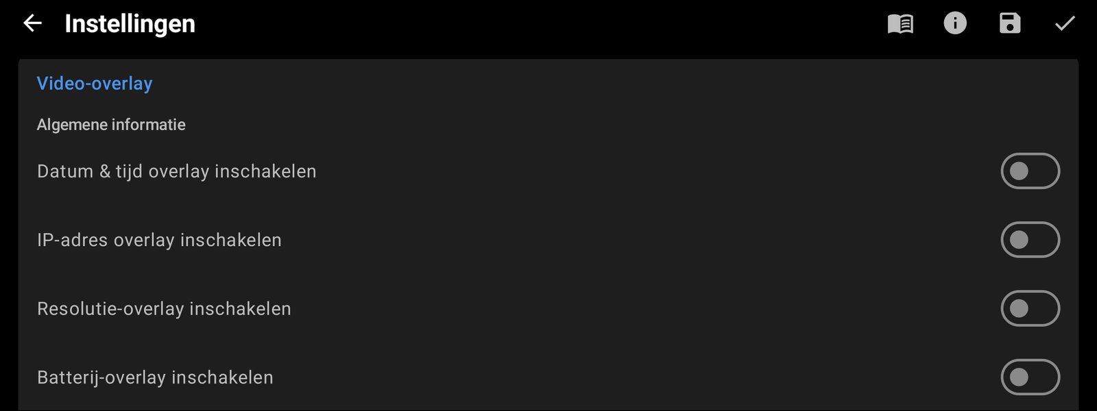 Opties voor video-overlay