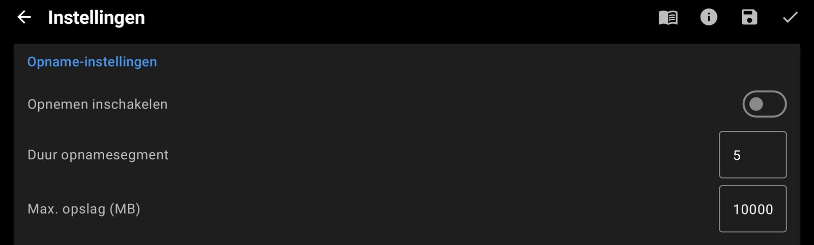 MP4-opname op de telefoon