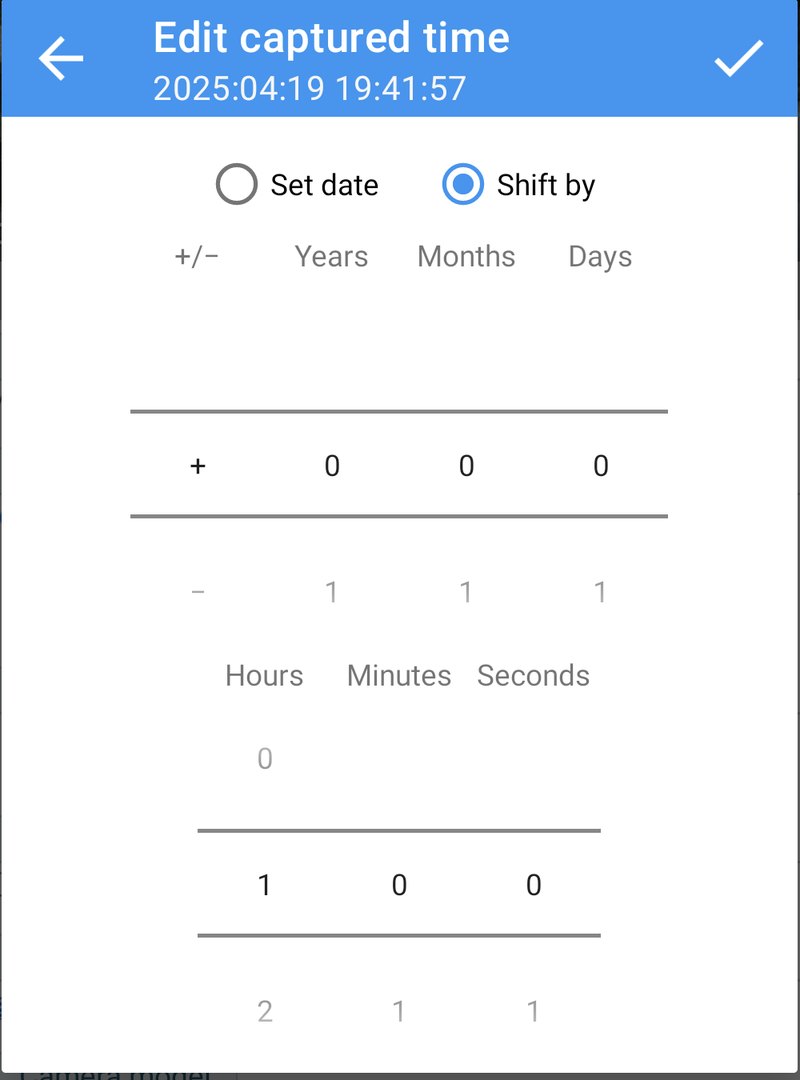 Deslocar: avance a data em uma hora