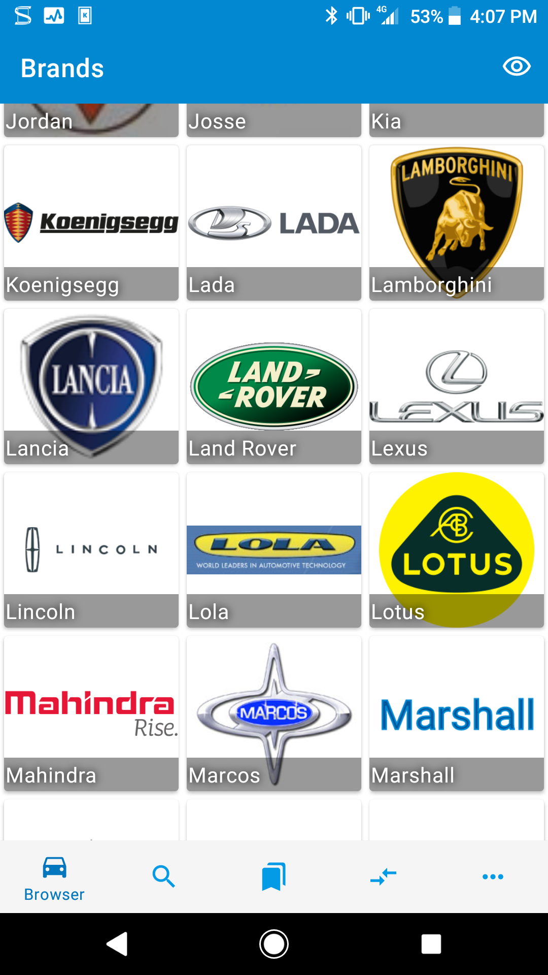 Cars Database screenshot 1